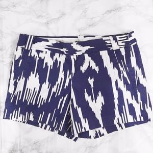 J.Crew Blue & White Patterned Shorts